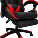 Ver imagem 6 de Cadeira Gamer Stillus Reclinável 120° com Apoio para Os Pés e Cabeça Vermelho