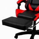 Ver imagem 7 de Cadeira Gamer Stillus Reclinável 120° com Apoio para Os Pés e Cabeça Vermelho