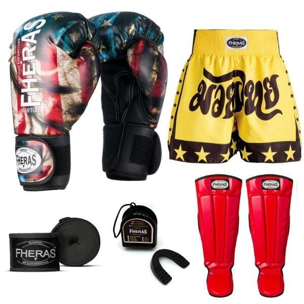 Kit Boxe Muay Thai Fheras Top EUA (03001024) - 1