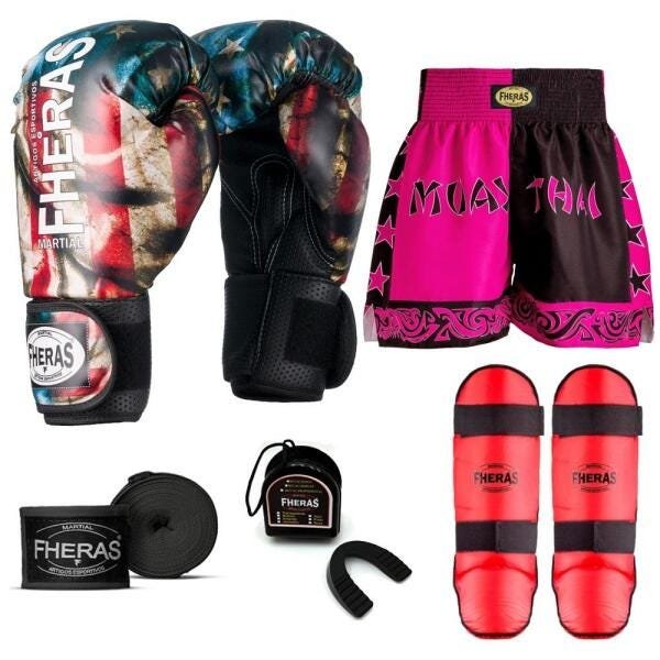 Kit Boxe Muay Thai Fheras Top EUA (03001102) - 7