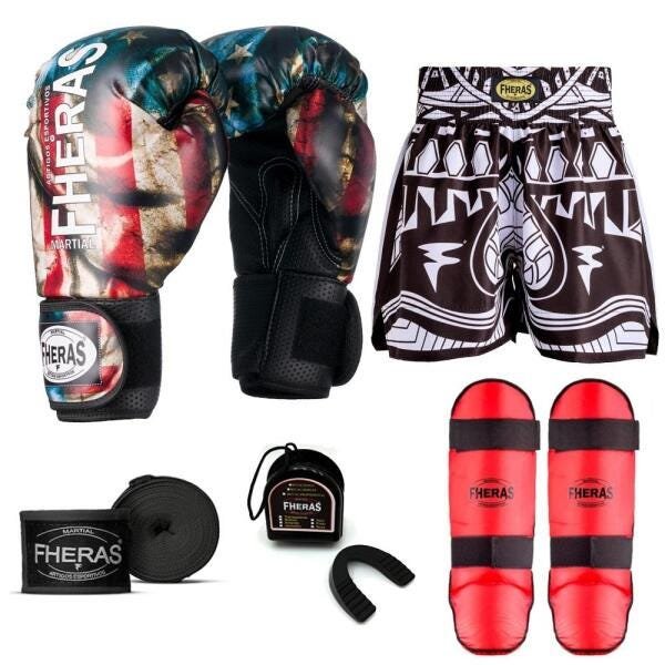 Kit Boxe Muay Thai Fheras Top EUA (03001103) - 7