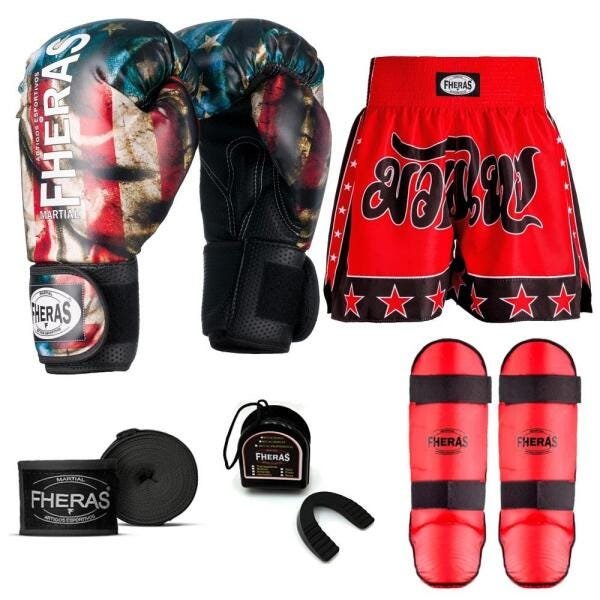 Kit Boxe Muay Thai Fheras Top EUA (03001107) - 1
