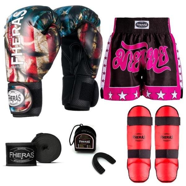 Kit Boxe Muay Thai Fheras Top EUA (03001108) - 7