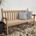 Ver imagem 3 de Banco de Jardim Namoradeira de Madeira 3 Lugares sem Pintura:sem Pintura