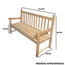 Ver imagem 6 de Banco de Jardim Namoradeira de Madeira 3 Lugares sem Pintura:sem Pintura