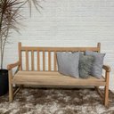 Ver imagem 1 de Banco de Jardim Namoradeira de Madeira 3 Lugares sem Pintura:sem Pintura