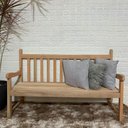 Ver imagem 4 de Banco de Jardim Namoradeira de Madeira 3 Lugares sem Pintura:sem Pintura