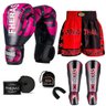 Kit Boxe Muay Thai Fheras Top Elite Rosa (03002466) - 1
