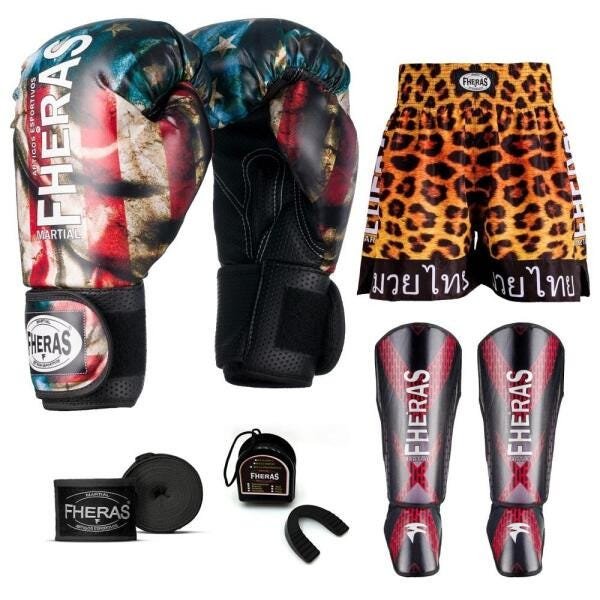 Kit Boxe Muay Thai Fheras Top EUA (03001119) - 1