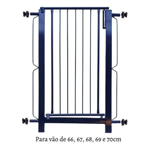 Grade e portão pet, cachorro, bebê, para vãos de 66cm a 70cm