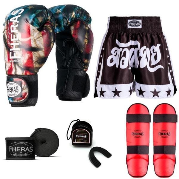 Kit Boxe Muay Thai Fheras Top EUA (03001109) - 1