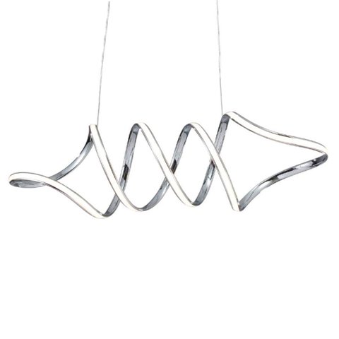 Lustre Clássico Sky em Metal e Led para Sala de Jantar e Ambientes Modernos - 25x86cm