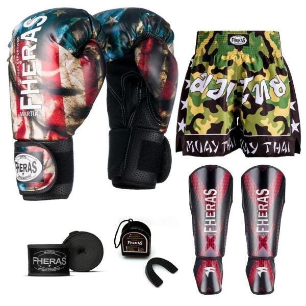 Kit Boxe Muay Thai Fheras Top EUA (03001123) - 7