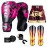 Kit Boxe Muay Thai Fheras Top Elite Rosa (03002477) - 1