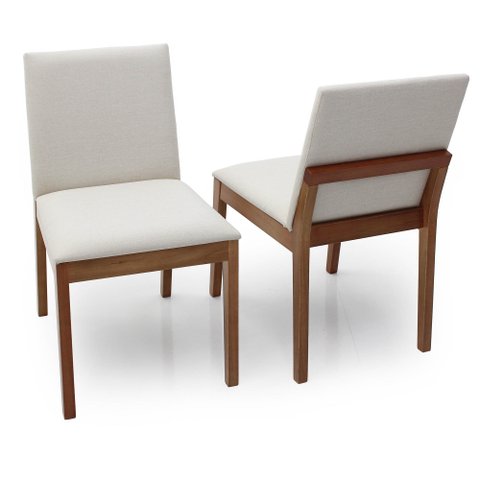Kit com 2 Cadeiras de Jantar Liana - 2136 Mmj-as As-castanho Claro As-510
