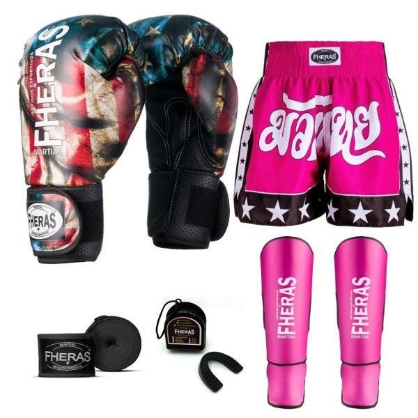 Kit Boxe Muay Thai Fheras Top EUA (03001210) - 1
