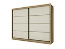 Ver imagem 1 de Guarda Roupa Casal 2 Portas 6 Gavetas Sevilha Amendoa Off White - Made Marcs