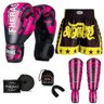 Kit Boxe Muay Thai Fheras Top Elite Rosa (03002545) - 1