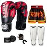 Kit Boxe Muay Thai Fheras Top Elite Vermelho (03002073) - 1