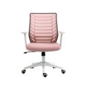 Ver imagem 1 de Cadeira de Escritório Diretor Pelegrin Pel-0238 Branco e Rosa