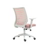 Cadeira de Escritório Diretor Pelegrin Pel-0238 Branco e Rosa - 5
