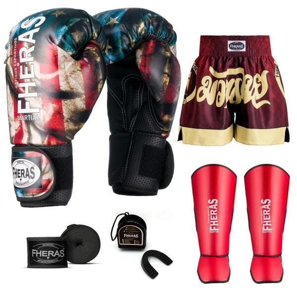 Kit Boxe Muay Thai Fheras Top EUA (03001221) - 1