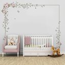 Ver imagem 4 de Papel de parede floral infantil para quarto de bebê M² PP118
