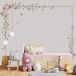 Papel de parede floral infantil para quarto de bebê M² PP118 - 3