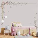 Ver imagem 3 de Papel de parede floral infantil para quarto de bebê M² PP118