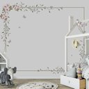 Ver imagem 5 de Papel de parede floral infantil para quarto de bebê M² PP118