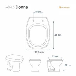 Assento Sanitário Almofadado Astra Donna Branco para Vaso Santamarina - 3