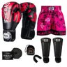 Kit Boxe Muay Thai Fheras Top Elite Vermelho (03002125) - 7