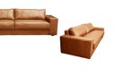 Ver imagem 3 de Sofá Decorativo Sala de Estar Valencia 3 Lugares 220cm Couro Soft Mel - Mozzelar