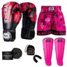 Kit Boxe Muay Thai Fheras Top Elite Vermelho (03002131) - 1