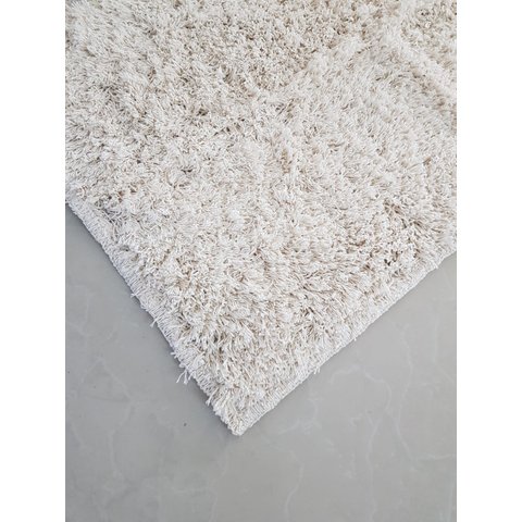 Kit 3 Tapetes Algodão para Banheiro, quarto, sala, - Tamanho - 0,50 x 0,80 - Pelo Médio- Cor Cru