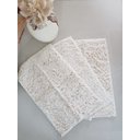 Ver imagem 4 de Kit 3 Tapetes Algodão para Banheiro, quarto, sala, - Tamanho - 0,50 x 0,80 - Pelo Médio- Cor Cru