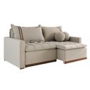 Ver imagem 2 de Sofá Cama Retrátil em Madeira Eucalipto e Bouclê 200cm Flórida