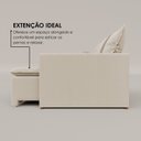 Ver imagem 4 de Sofá Cama Casal Retrátil e Reclinável 3 Lugares Bouclé Bege Flórida 200cm