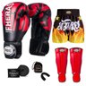 Kit Boxe Muay Thai Fheras Top Elite Vermelho (03002136) - 1