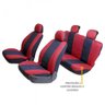 Capa Banco Carro Colorida Tecido Vermelho e Preto Universal Carrhel 9897 - 2
