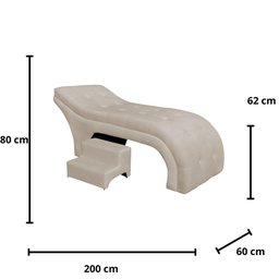 Maca Estofada Estética Botonê 60 Cm Sobrancelha Cilios Cor:bege - 5