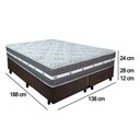 Ver imagem 6 de Cama Box Casal Bipartido Suede + Colchão Anjos Black Graphite Molas Ensacadas 138cm Suporta até