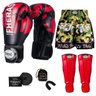 Kit Boxe Muay Thai Fheras Top Elite Vermelho (03002141) - 1