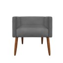 Ver imagem 3 de Banco Decorativo Nina Suede Cinza - Dominic Decor