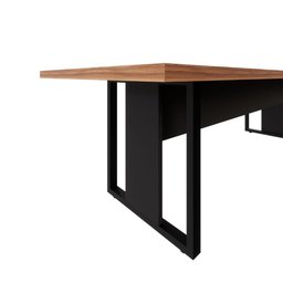 Mesa de Reunião 2,70m X 0,90m 2 Cx de Tomadas Pés Metal F5 - 6