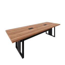 Mesa de Reunião 2,70m X 0,90m 2 Cx de Tomadas Pés Metal F5 - 4