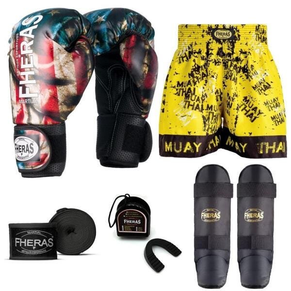 Kit Boxe Muay Thai Fheras Top EUA (03001059) - 1