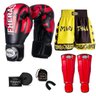 Kit Boxe Muay Thai Fheras Top Elite Vermelho (03002144) - 1
