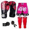 Kit Boxe Muay Thai Fheras Top Elite Vermelho (03002145) - 1