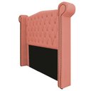 Ver imagem 3 de Kit Cabeceira 140 cm Suede + Calçadeira Madrid Coral
